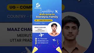 Congratulations 🎊 Maaz Chauhan on your onboarding at Standyou for bachelor of computer science!