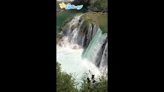 Incredible waterfalls at Krka National Park in Croatia! 😍 #shorts
