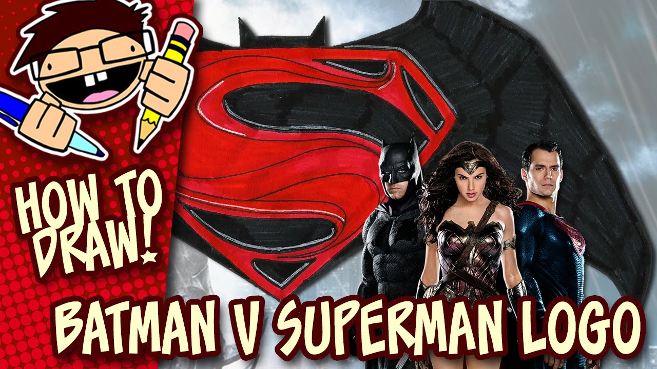 How to Draw the BATMAN v SUPERMAN: DAWN OF JUSTICE Logo | Step-by-Step  Tutorial - YouTube