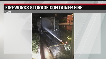 Iowa Fireworks Company storage container catches fire in Clive