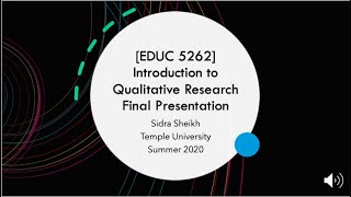Intro to Qualitative Research - Final Presentation
