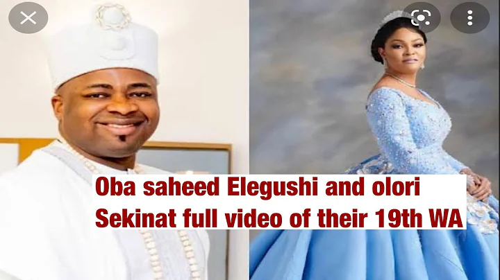 OBA saheed Elegushi to first wife sekinat emotional moment the renewed their vows