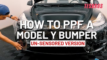 DIY PPF Installation For 2022-2025 Tesla Model Y Bumper Without Sensors