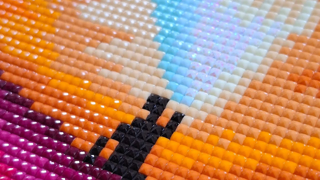 Super Relaxing & Satisfying ASMR Diamond Painting - Diamond Art Club - No Talking - Real Time