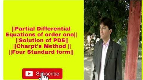 Partial Differential Equations ||Charpits Method|| ||Four Standard Form||