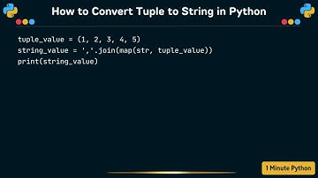 How to Convert Tuple to String in Python