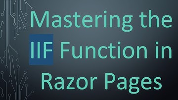 Mastering the IIF Function in Razor Pages