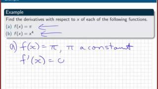 Differentiation: 3 Rules for common derivatives