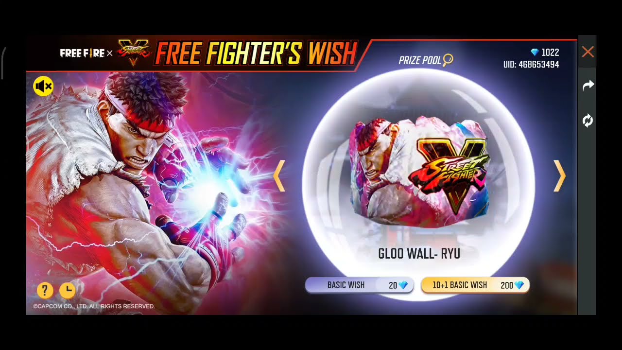 Free Fighter Wish events freefire new events street fighter wish in tamil