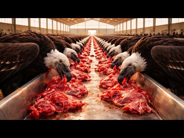Andean Condor Mega Factory: Power, Scale, and Raw Feeding Reality (Full)