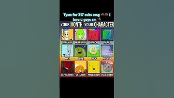 Your Month = Your BFDI Character #bfdi #bfdia #tpot #osc #objectshow #trending #viral #foryou