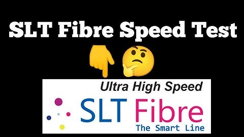 SLT FIBRE SPEED TEST ON FIRST DAY
