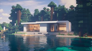 Minecraft | Modern Lakeside House (Tutorial)