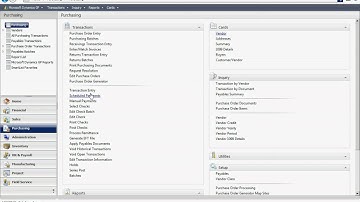 Basic Navigation in Dynamics GP