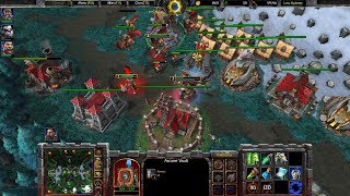 Warcraft 3 Reforged Beta Gameplay, Human with Panda 1v2, 1080p60, Max Settings