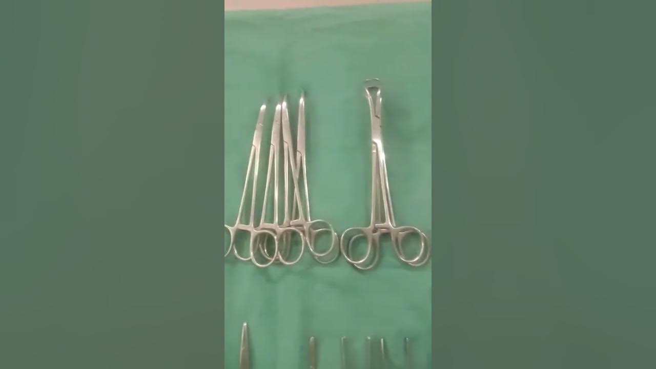 Hydrocele procedure instruments set..Name and uses Explain in hindi