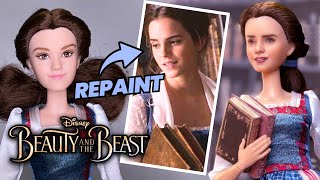 Repainting EMMA WATSON / BELLE doll & crafting 1/6 books and a backdrop