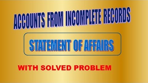 Single entry system in Tamil |Accounts from incomplete records in Tamil- Part 4