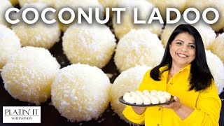Super EASY 10 Minutes Coconut Ladoo | Nariyal Laddu Recipe