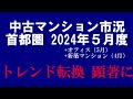 2024年５月度 首都圏 中古マンション市況、オフィス、新築マンション（４月度）を解説します。トレンド転換が顕著になってきました