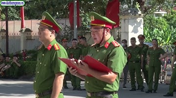 Công an huyện Thủy Nguyên Kiểm tra Điều lệnh, quân sự, võ thuật CAND năm 2023