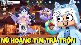 MEOWPEO THỬ THÁCH DÙNG SKIN NỮ HOÀNG TÍM MỘNG MƠ TRÀ TRỘN SẢNH LIÊN THÔNG MINI WORLD VÀ CÁI KẾT