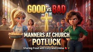 💒✨ SLOW ENGLISH | Church Potluck Manners | Good vs Bad | Real Life English Speaking Story