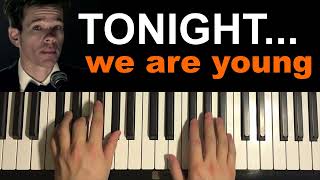 Fun - We Are Young (Piano Tutorial Lesson) @AmosdollMusic