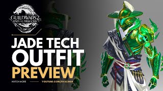 Guild Wars 2 Jade Tech Outfit Gameplay Preview | Brand New Jade Samurai Costume | GW2 MMORPG