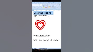 Growing 💗 Heart Emoji in Ms Word #shorts #short  #computerthecourse #msword #excel