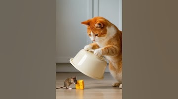 Shocking! 😱😱The cat sets a trap and waits in silence !#shorts  #tabbycat #trap