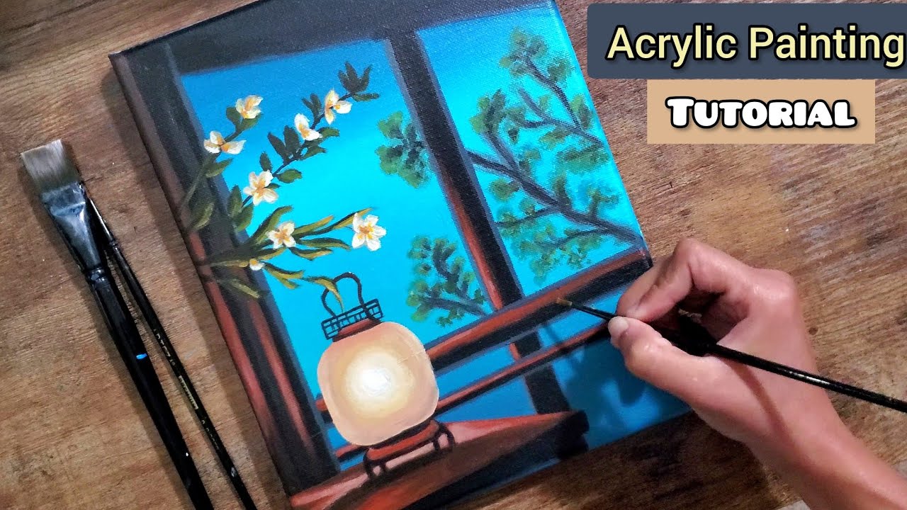 Acrylic Painting Tutorial for Beginners | How to Paint Lantern | Step ...