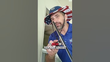 how to clean windows with a squeegee, breaking in a squeegee rubber. #diy #windowcleaning