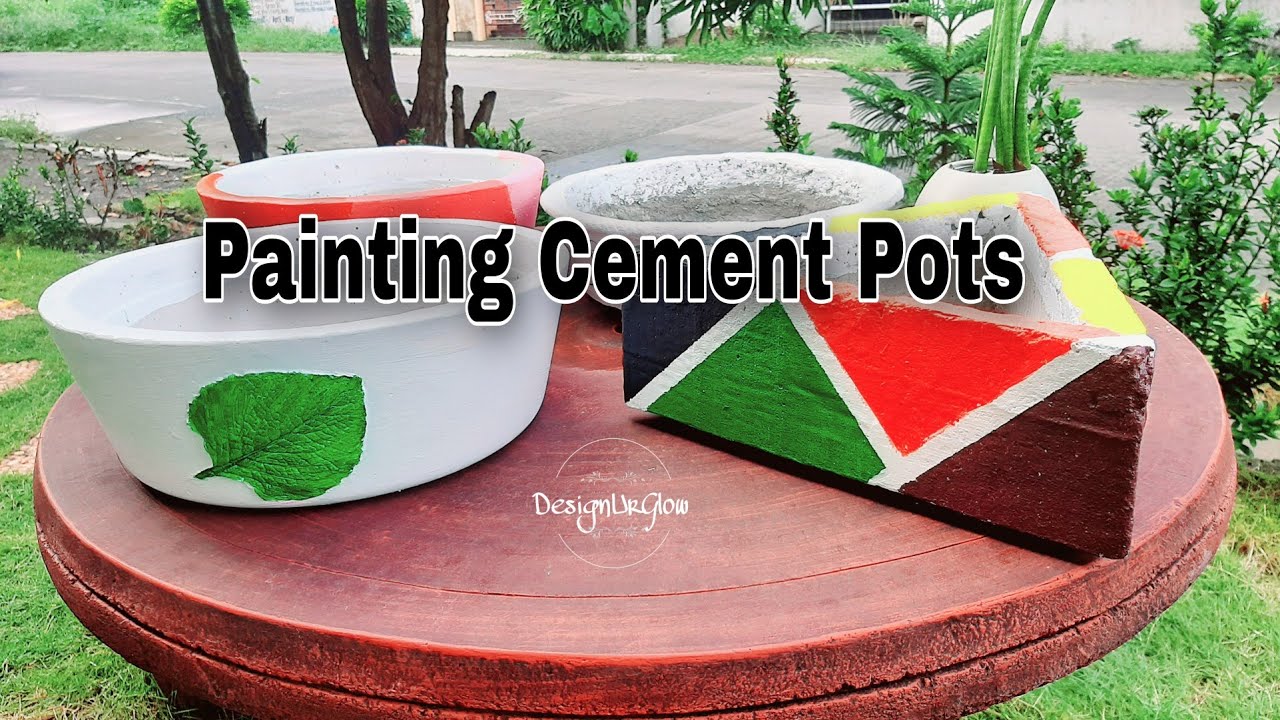 How I paint my DIY Cement Pots To Last Longer | Easy and Affordable to