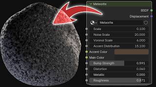 Procedural Meteorite Material from Scratch (Blender Node Tutorial)