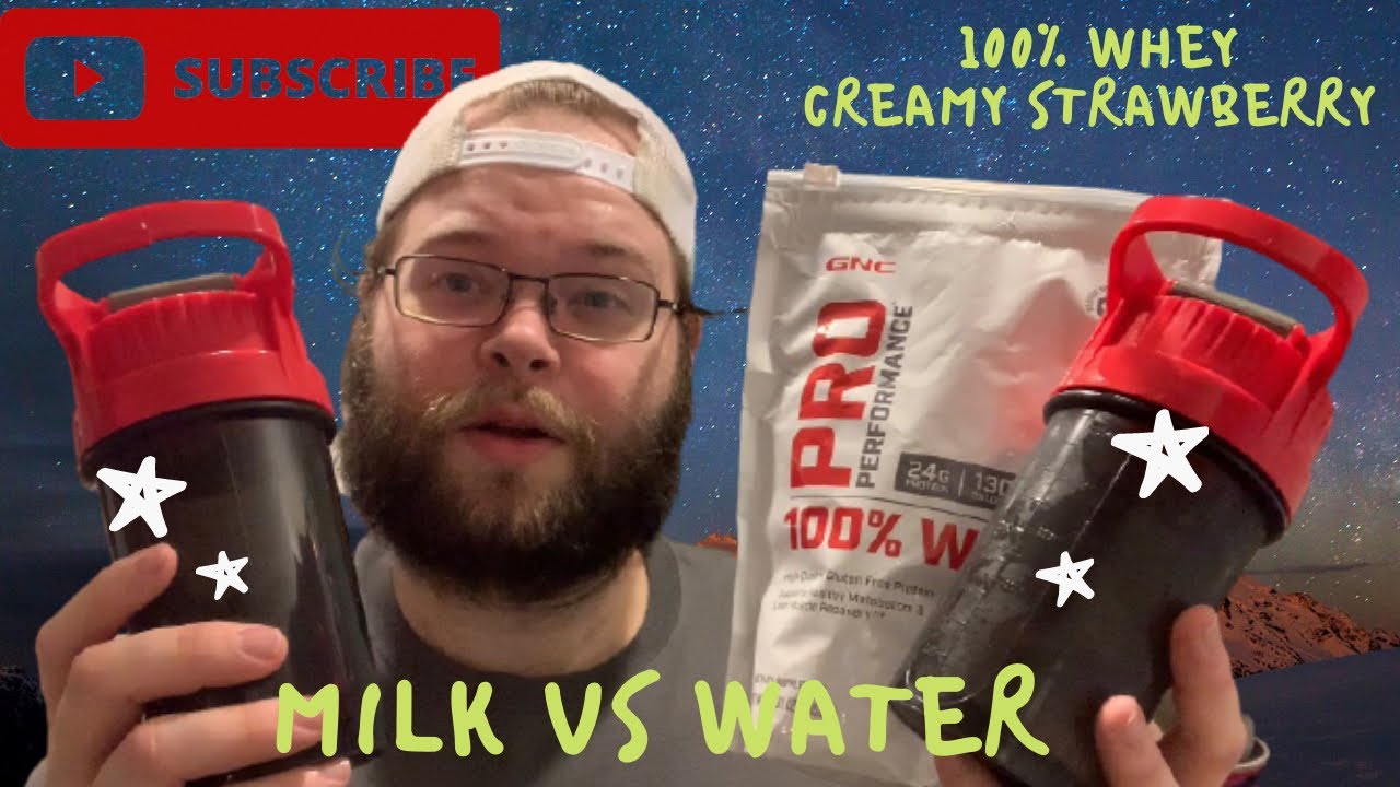 GNC Pro Performance® 100 Whey Protein Milk vs Water Creamy
