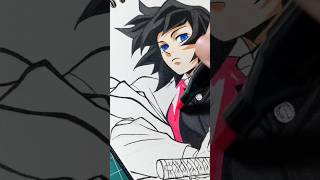 Coloring Tomioka Giyu 🌊  #shorts #giyuutomioka #giyu #kimetsunoyaibaseason4
