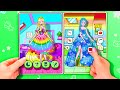 Paper Dolls Dress Up - My Talking Rapunzel and Elsa in Quiet Book - Barbie Story &amp; Crafts