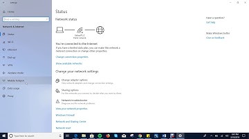 How to create a mobile Hotspot in Windows 10