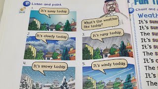 word Listen and point ابتدائي weather