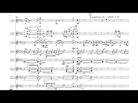 Menelaos Peistikos Blue Lullaby For Eight Percussionists 2024 Score Video