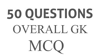 REVISION MOST IMPORTANT GK QUESTIONS 2026
