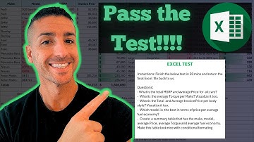 Data Analyst Excel Test Example for Interviews 2025 | Intermediate