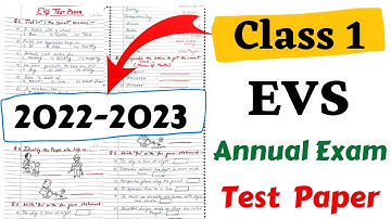 Class 1 EVS Annual Exam Paper | EVS Worksheet for Class 1|Class-1 Evs Question Paper| EVS Test Paper