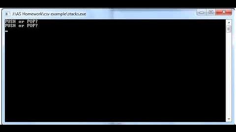 An example of the PUSH / POP program in Pascal