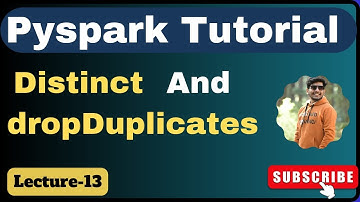 13.  drop and dropDulicates function in pyspark | pyspark tutorial