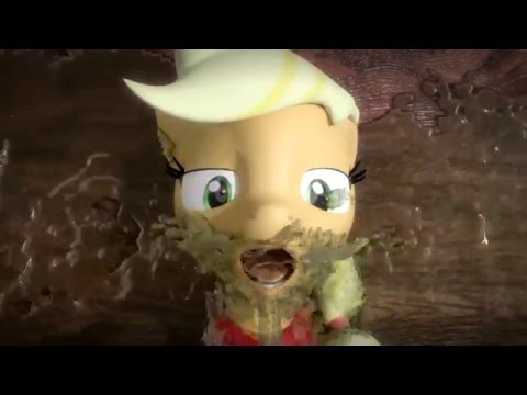 Applejack drinking apple juice