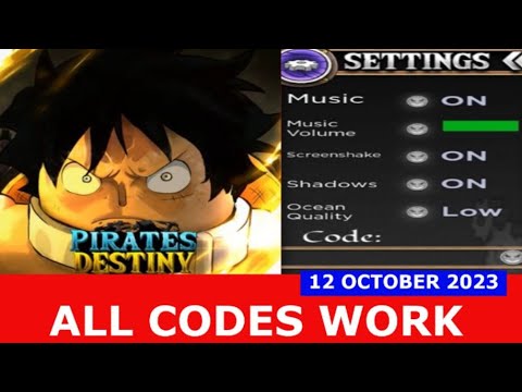 Roblox [RELEASE] Pirates Destiny Codes Wiki 2023