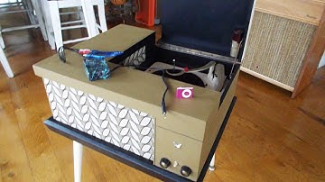 Voice of Music record player playing an iPod through iPod adapter.