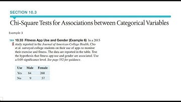 10.3 Chi Square Test for Associations between Categorical Variables - Example 3